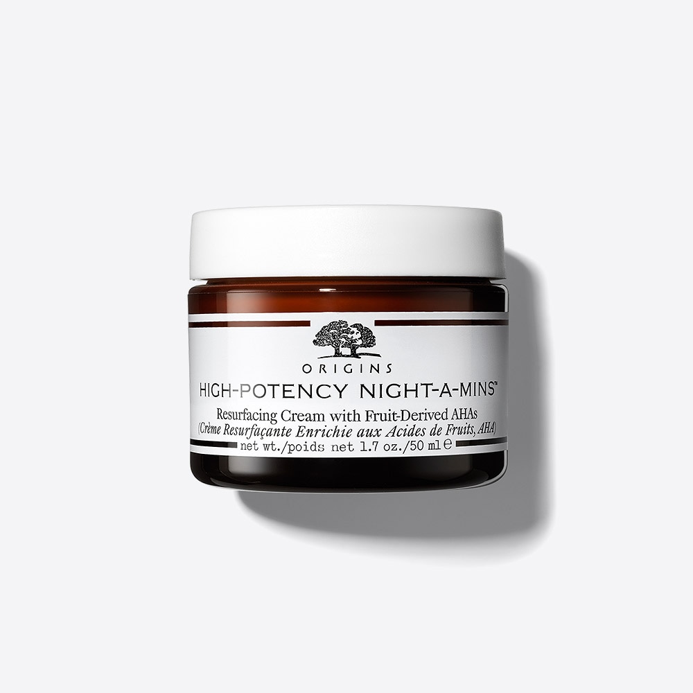 Крем с фруктовыми кислотами. Крем Origins High Oil. Origins High Potency Night-a-mins™ Resurfacing Cream with Fruit-derived Ahas. Origins крем для лица. Ориджинс ночной крем.